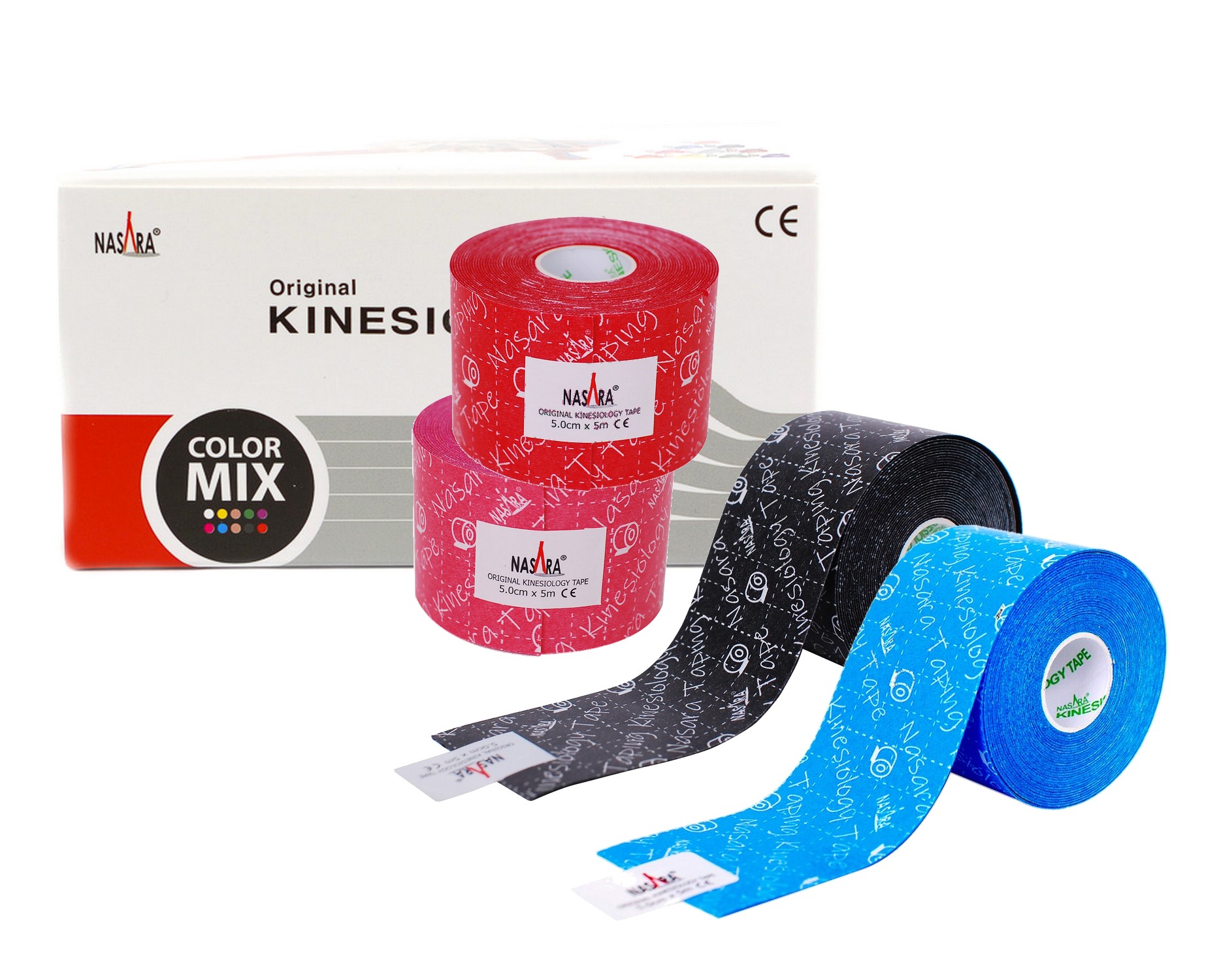 NASARA Kinesiology 4er-Set: Türkis/Pink/Schwarz/Rot NASARA Kinesiology 4er-Set: Türkis/Pink/Schwarz/Rot