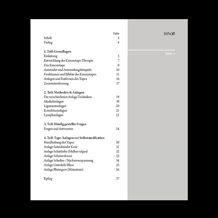 Kinesiologie Tape - Info Broschüre 40-Seiten