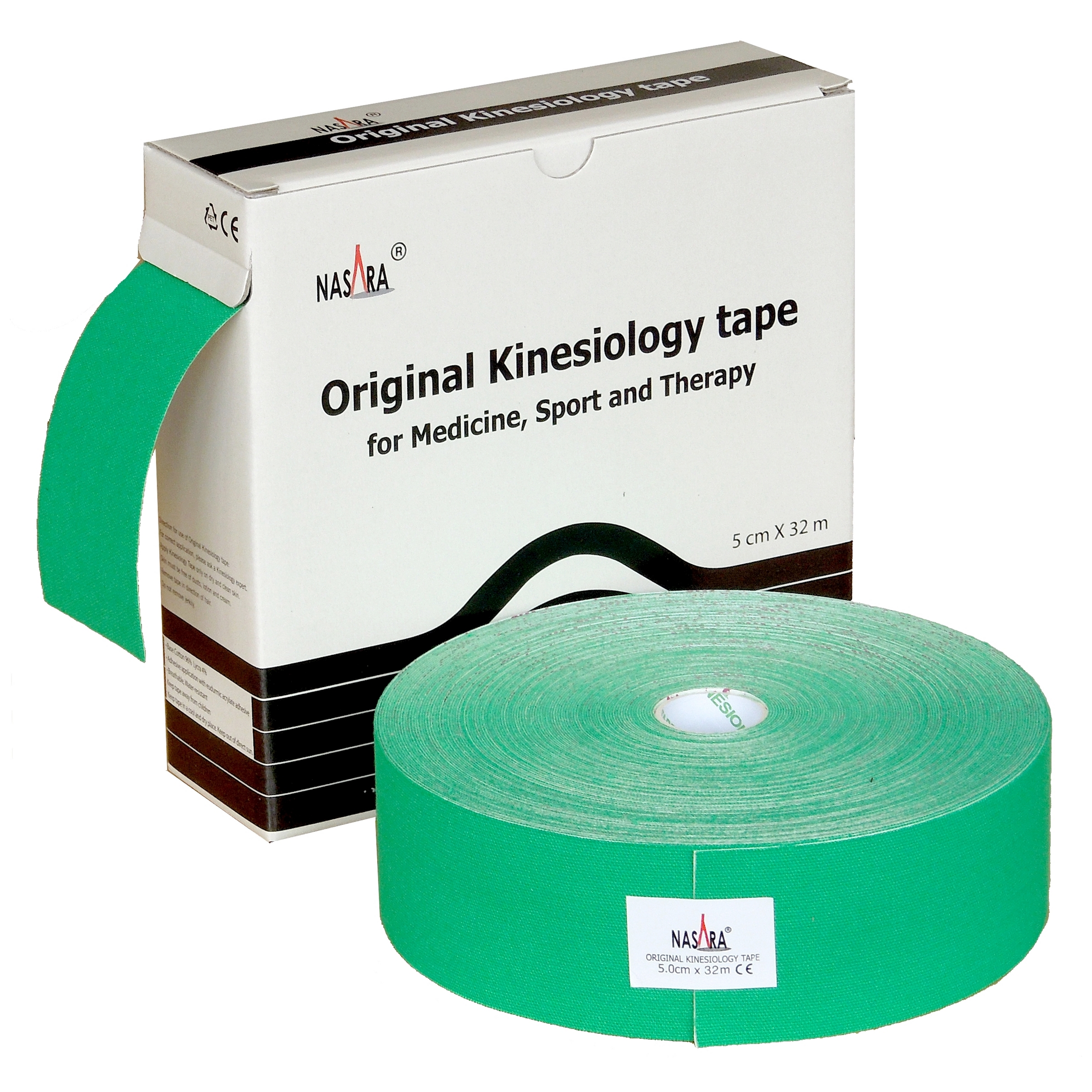 NASARA Kinesiology Tape 32m Groß-Rolle - Grün